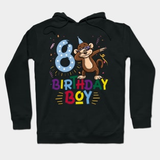 Funny Birthday Gift 8 year old Boy Dabbing Monkey T-Shirt Hoodie